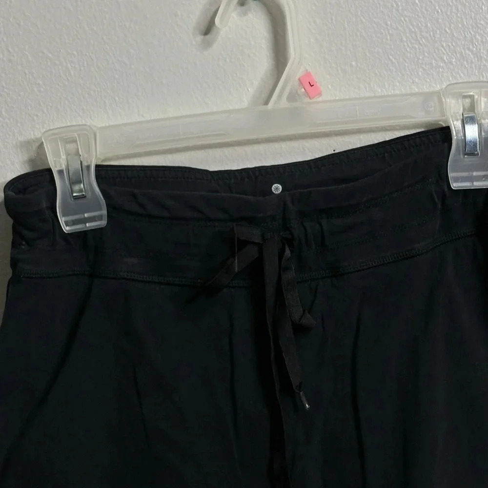 Athleta Size Small 2 in 1 Capri Leggings Skirt Black Athletic Womens Stretch‎ - Picture 3 of 10